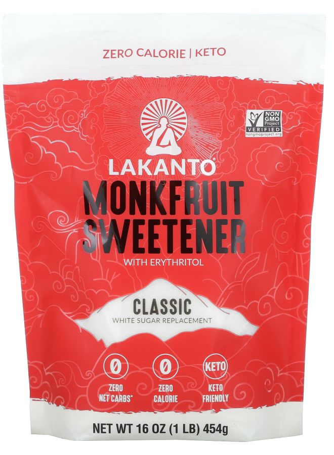 LAKANTO Monkfruit Sweetener with Erythritol Classic 16 oz (454 g)