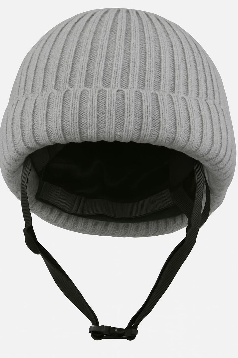 A Vebodi Helmet Beanie â€“ Multi-Sport Low Profile Helmet Hat for Snowboarding, Skiing, E-Bikes, Scooters & More â€“ Waterproof Impact Liner â€“ Adjustable Strap â€“ Unisex â€“ One Size Fits All (Grey) - Image 2