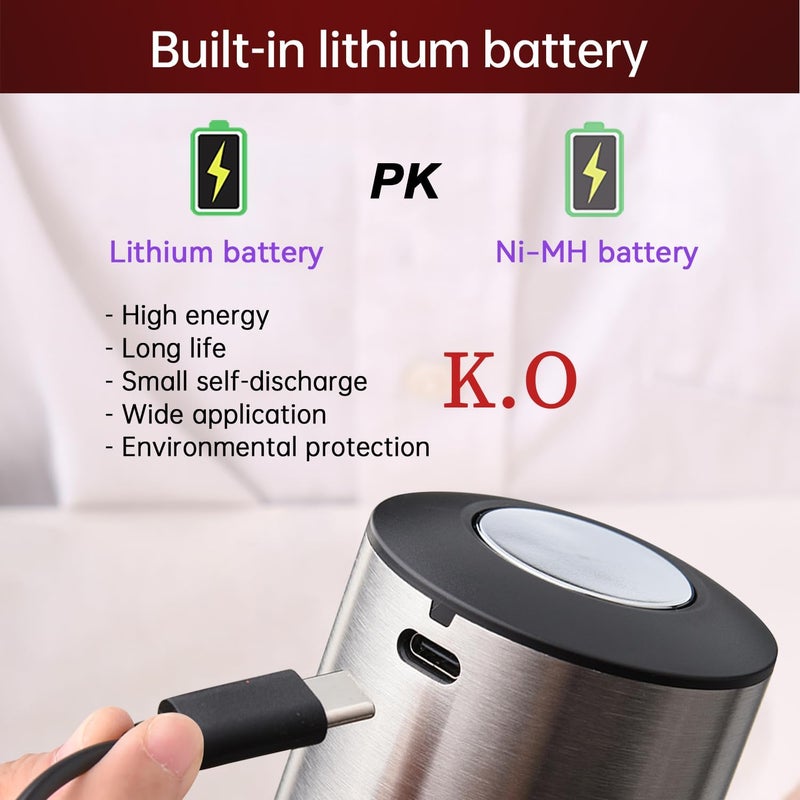 AIKARO - Electric Wine Aerator Pourer Rechargeable Automatic Electronic Decanter with Base, Auto-stop - Image 5