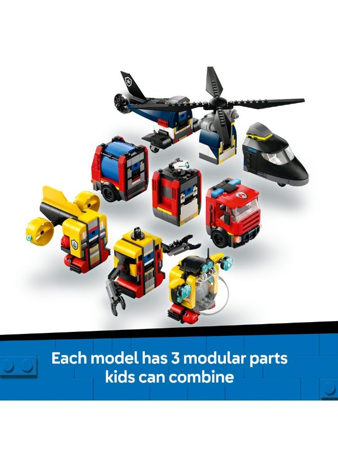 LEGO Lego City Helicopter, Fire Engine & Submarine Remix 60462 (874) Pieces  - Image 5