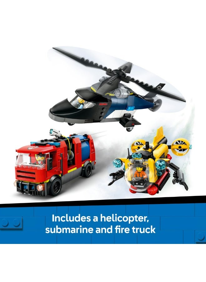 LEGO Lego City Helicopter, Fire Engine & Submarine Remix 60462 (874) Pieces  - Image 4