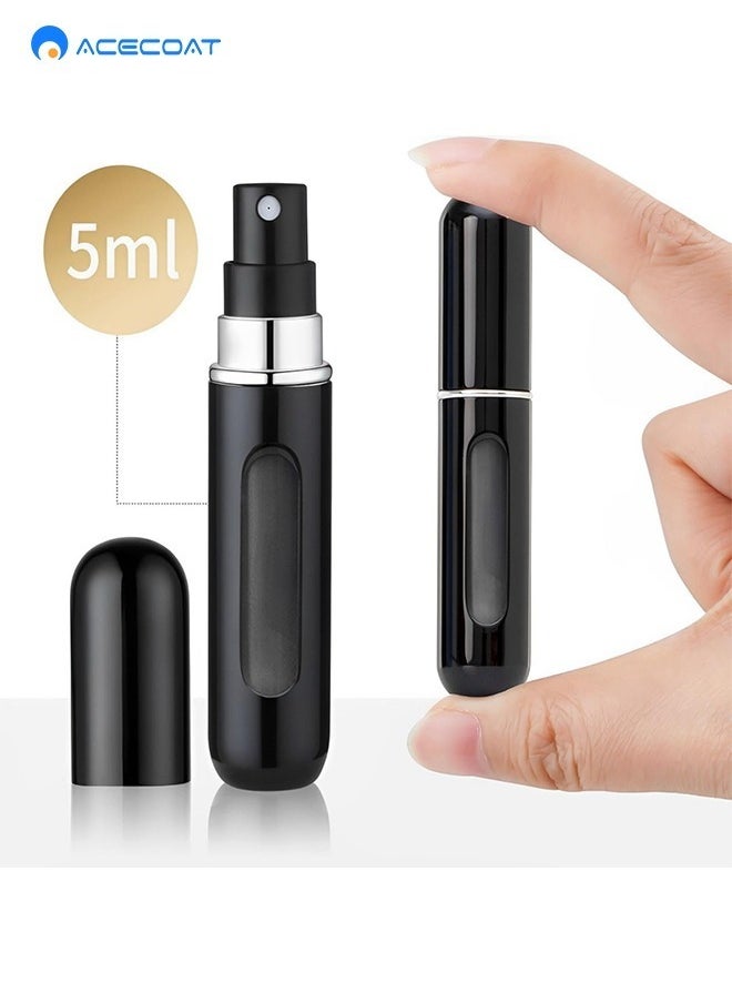 Mini Refillable Perfume Portable Atomizer Bottle Refillable Perfume Spray, Refill Pump Case for Traveling and Outgoing (5ml, 6 Pack) 6