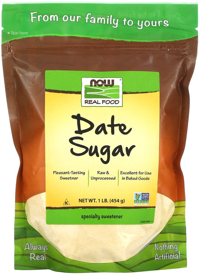 now Real Food Date Sugar 1 lb (454 g)