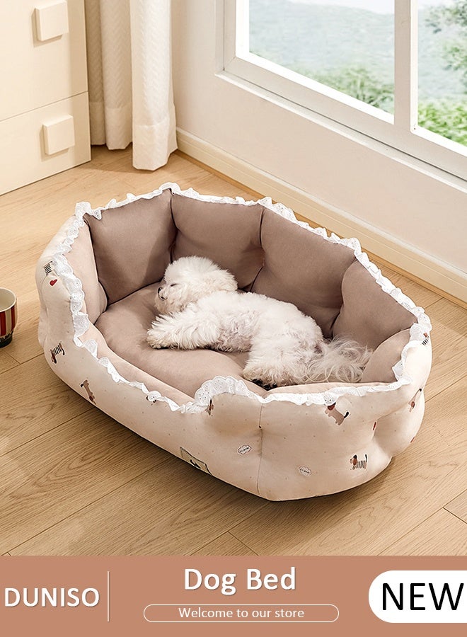 DUNISO Super Soft Dog Bed Mattress, Washable Pads Room, Dog Sofa Beds Pet Couch Bed, Soft Plush Sleeping Pet Bed for Small Medium Large Dogs Cats Puppy Nest, with Anti-Slip Waterproof Bottom - Image 1