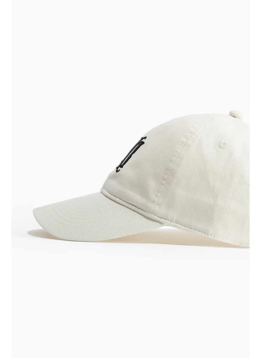 H&M Embroidered-Motif Twill Cap