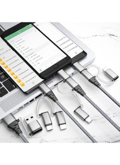 X-level Multi USB Cable,USB C to USB C Cable Nylon Multi Universal Charging Cable USB A/USB C to Lightning/Micro USB/Type C 60W PD 3.0 3A Fast Charging Cable for iPhone16/15/14/Series Samsung GalaxyS25/24/23/22 Series and Tablet  - Image 3