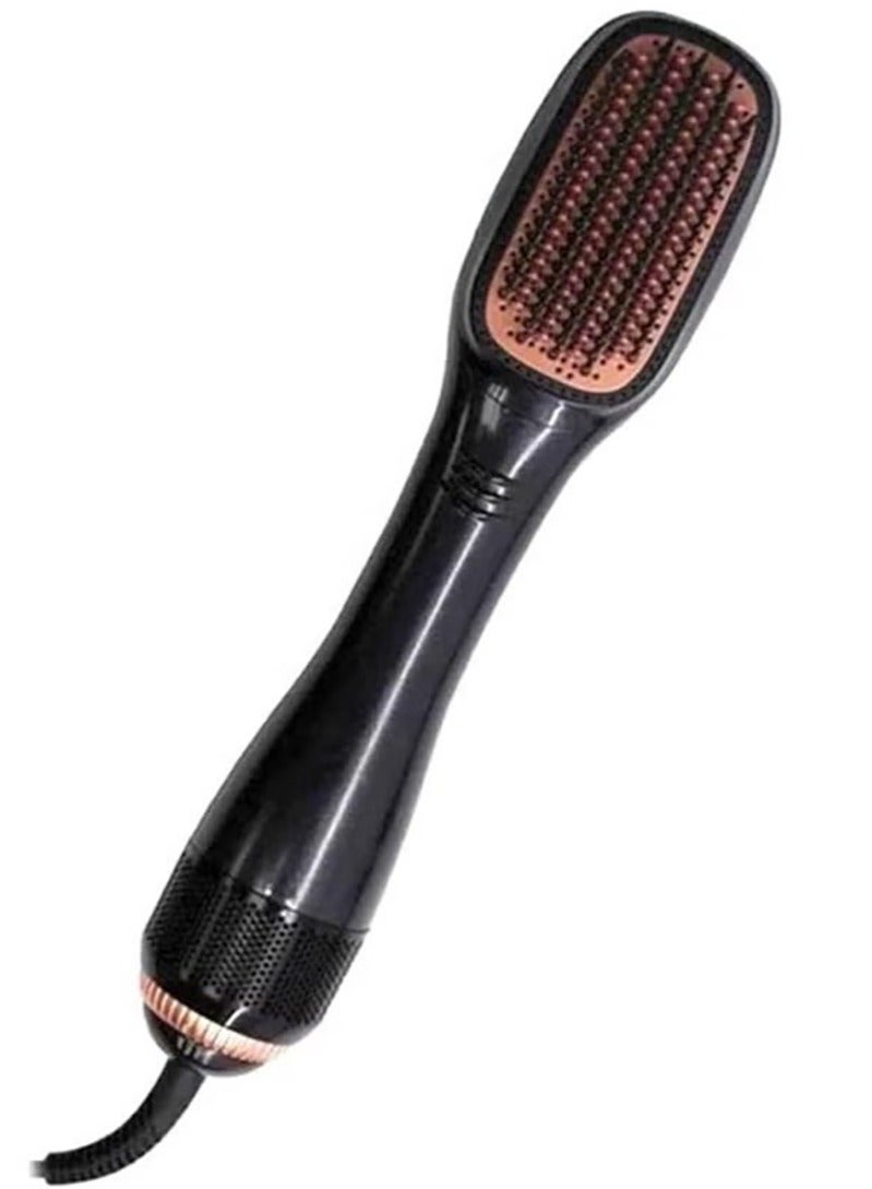 1200 Watt Hair Dryer Brush And Styler Professional Ceramic Black/Beige - Image 1