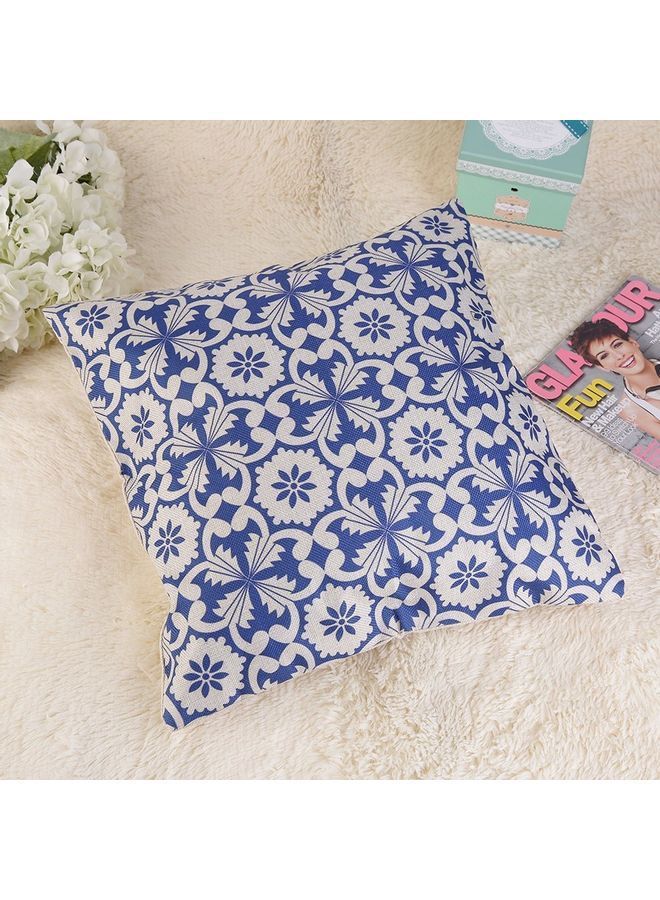 NIBEMINENT Stylish Printed Cushion Cover Blue/Grey