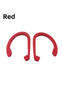 Suitable For Air Pods Anti-lost Ear Hanging Apple Bluetooth Headset Sports Anti-lost Wireless Ear Hanging Silicone Ear Hanging-Color:Big Red Left And Right Pair (Naked)-Model:General