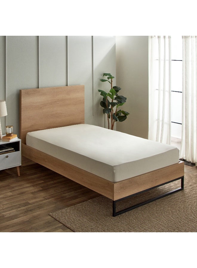 Home Box Derby Solid Microfiber Twin Fitted Sheet - 120x200+25 cm - Image 1