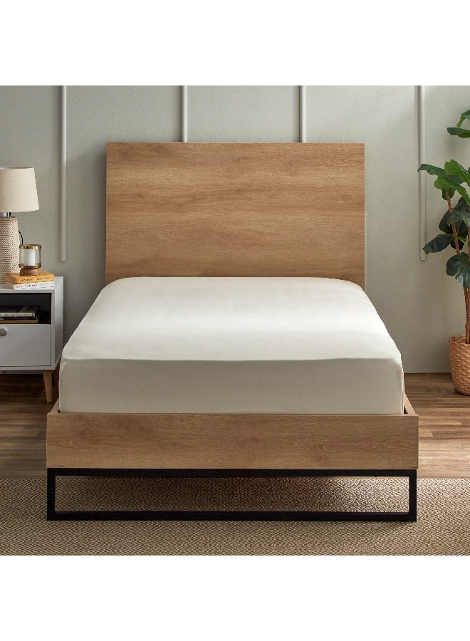 Home Box Derby Solid Microfiber Twin Fitted Sheet - 120x200+25 cm - Image 2