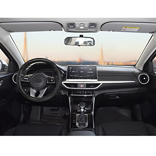 GIANT PANDA Steering Wheel Cover for Kia Soul,Sportage,Forte,Optima,Telluride(3D Honeycomb-Gray-Standard Size) - Image 4