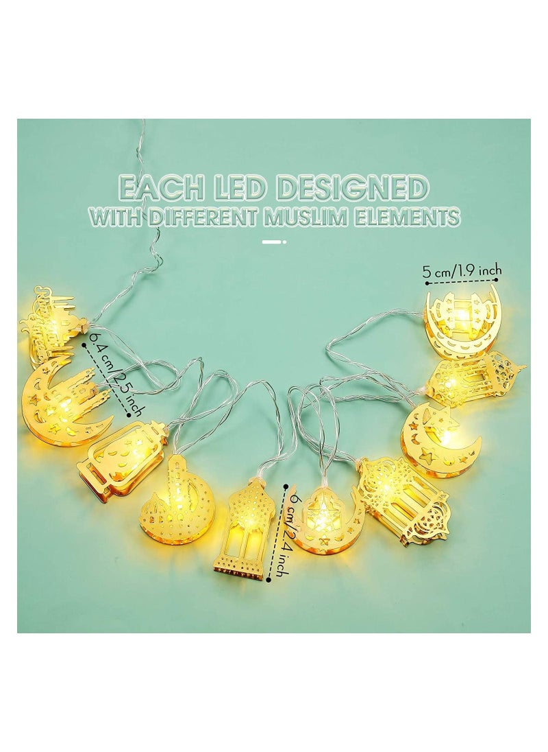 GGEROU - Ramada Lights, 3M 20 String Lights Stereo Palace lamp LED Ramada Lights for Decorations Ramadan Decorations for Home Party Supplie (Warm White Color) - Image 1