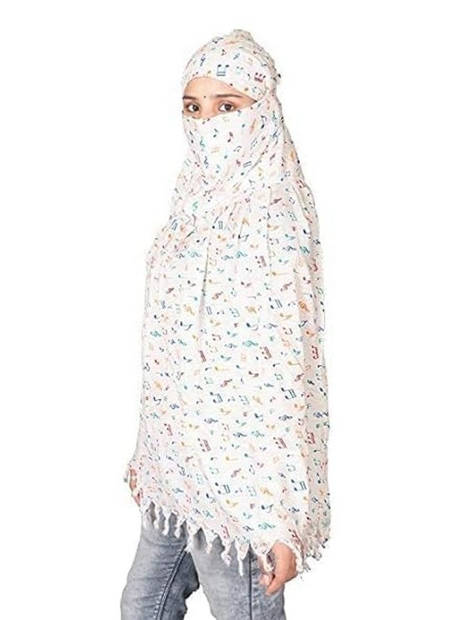 women's Pure Cotton Long Scarf cum Mask usable for Driver Anti Pollution Full Face Cover With UV Sun Rays Protection - Image 2