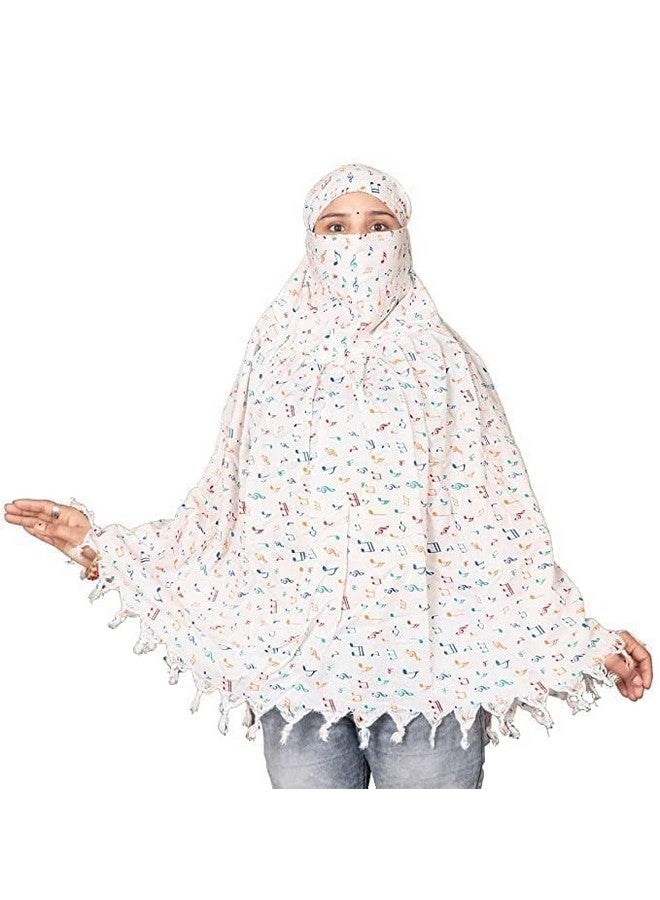 women's Pure Cotton Long Scarf cum Mask usable for Driver Anti Pollution Full Face Cover With UV Sun Rays Protection - Image 1