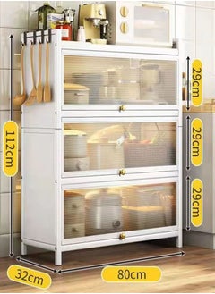 NKX 4-Tier Stackable Organizer Cabinet with Doors  - Image 1