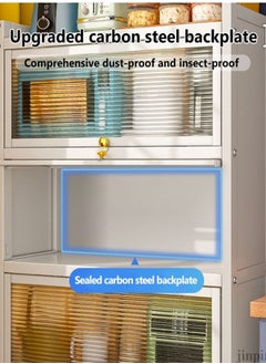 NKX 4-Tier Stackable Organizer Cabinet with Doors  - Image 4