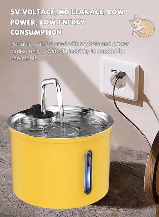 Stainless Steel Cat Fountain Cat Water Fountain Stainless Steel Pet Water Fountain Dog Water Dispenser for Cats - view 4