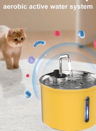 Stainless Steel Cat Fountain Cat Water Fountain Stainless Steel Pet Water Fountain Dog Water Dispenser for Cats - view 5