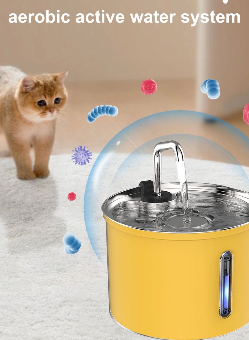 Kidle Stainless Steel Cat Fountain Cat Water Fountain Stainless Steel Pet Water Fountain Dog Water Dispenser for Cats - Image 5