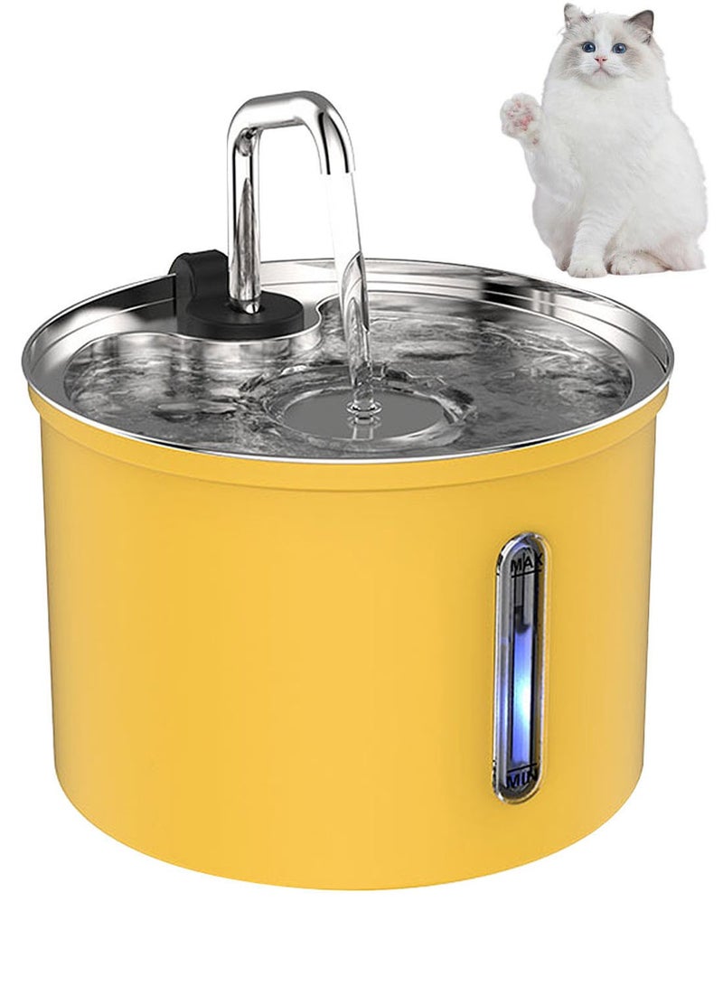 Kidle Stainless Steel Cat Fountain Cat Water Fountain Stainless Steel Pet Water Fountain Dog Water Dispenser for Cats - Image 1