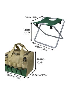 Cool Baby COOLBABY Outdoor Dual use Garden Tools Folding Stool Portable Garden Kit Chair with Detachable Storage Bag  - Image 5