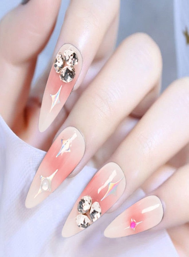 Vezocim 7 Sheets Silver Nail Art Stickers, Butterfly Heart Letters Numbers Stars Eyes Nail Self-Adhesive Sticker Design, 3D Geometry Nail Transfer Decals for Women Girls Manicure Charms Decorations - Image 3