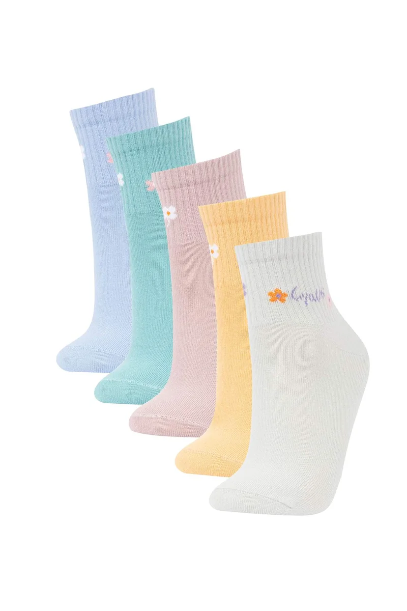 ديفاكتو Women 5 Pack Cotton Short Socks