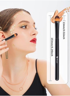 DUcare 2Pcs Foundation Brush and Concealer Brush Professional Flat Top Kabuki Brush for Face Synthetic Liquid Blending Mineral Powder Makeup Tools  - Image 5