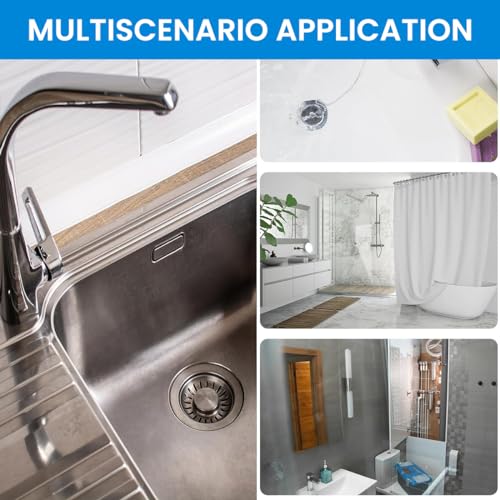 HASTHIP Plastic 1 Roll Kitchen Sink Strainer Disposable Hair Catcher Shower Drain Mesh Stickers, PVC Mesh, DIY Shower Drain Cover Hair Catcher for Any Length, 13 Foot Hair Stopper 4.72 Inch Width - Image 5