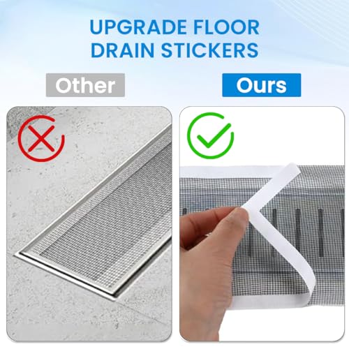 HASTHIP Plastic 1 Roll Kitchen Sink Strainer Disposable Hair Catcher Shower Drain Mesh Stickers, PVC Mesh, DIY Shower Drain Cover Hair Catcher for Any Length, 13 Foot Hair Stopper 4.72 Inch Width - Image 4
