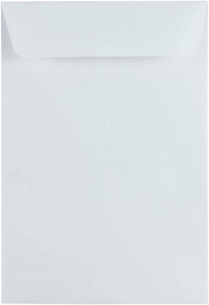 JAM Paper 6 1/2 x 9 1/2 Open End Catalog Commercial Envelopes - White - 50/Pack - Image 1
