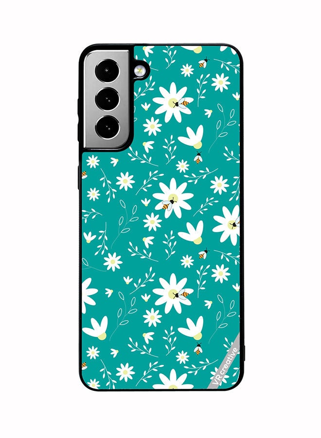 VR CREATIVE Protective Case Cover For Samsung Galaxy S21 FE 5G Flower Design Multicolour - Image 1