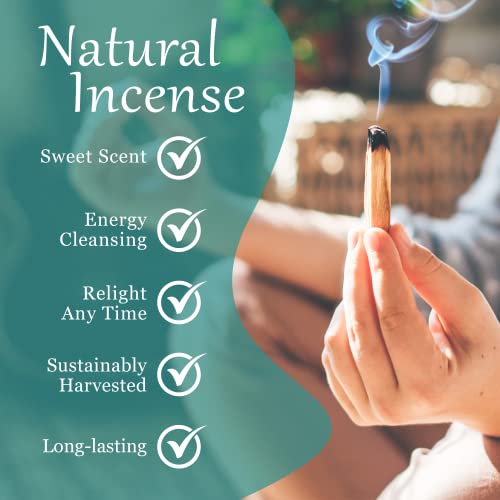 Alternative Imagination Palo Santo Sticks - Incense Sticks for Spiritual Cleansing, Stress Relief, Meditation Accessories, Home Fragrance - Sustainably Wild Harvested - Pack of 6 - Alternative Imagination - Image 4