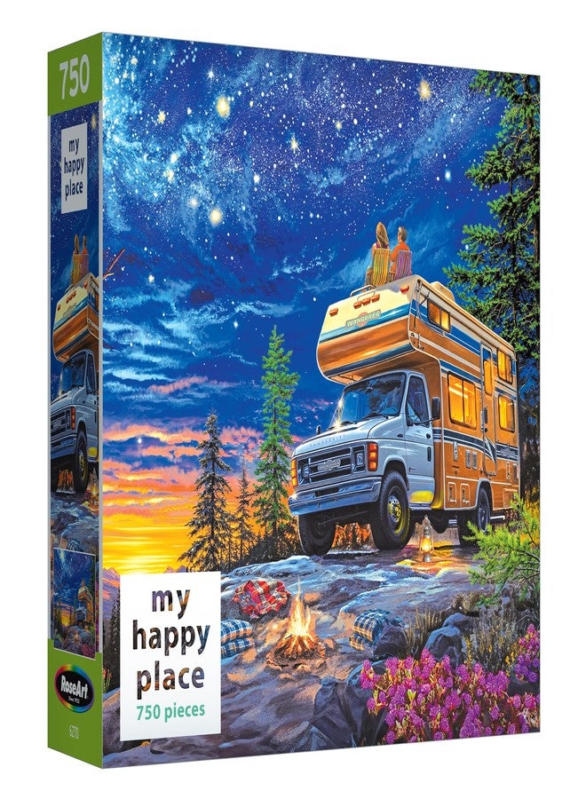 RoseArt - My Happy Place - Camper Night - 750 Piece Jigsaw Puzzle for Adults - Image 1