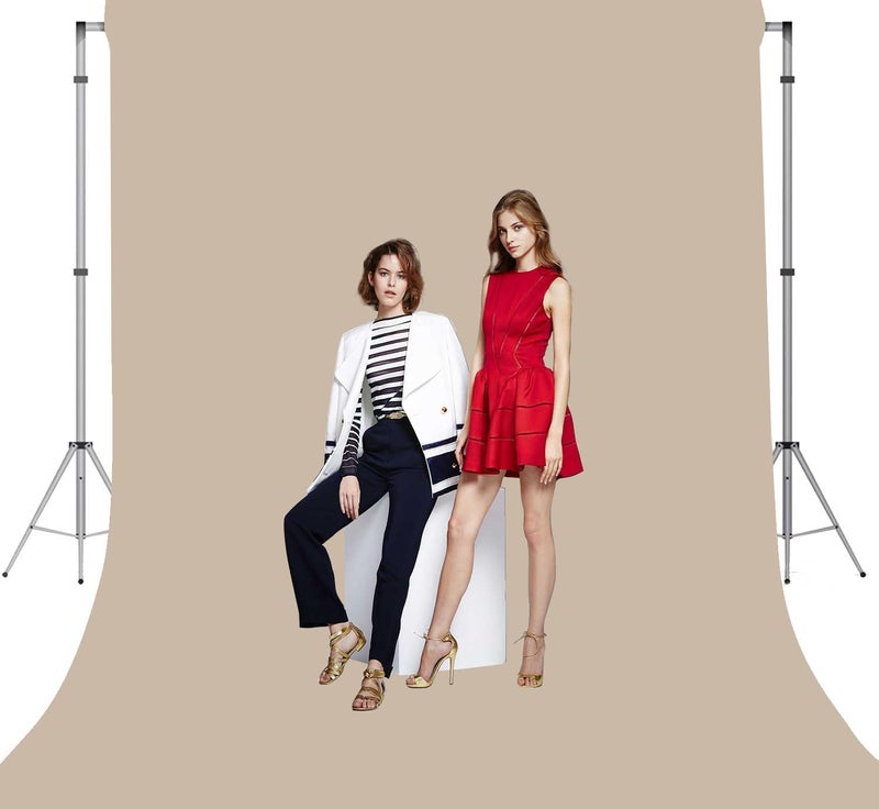 TYTYUU Beige Photo Backdrop for Photoshoot Beige Background for Photography Photo Backdrop Curtain for Party 10 x 10 FT - Image 2