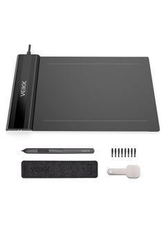S640 Graphics Drawing Tablet 6 x 4 Inch Active Area 8192 Levels Pressure Art Graphics Tablet with Battery-free Stylus 8 Pen Nibs Compatible with Windows Mac OS Android