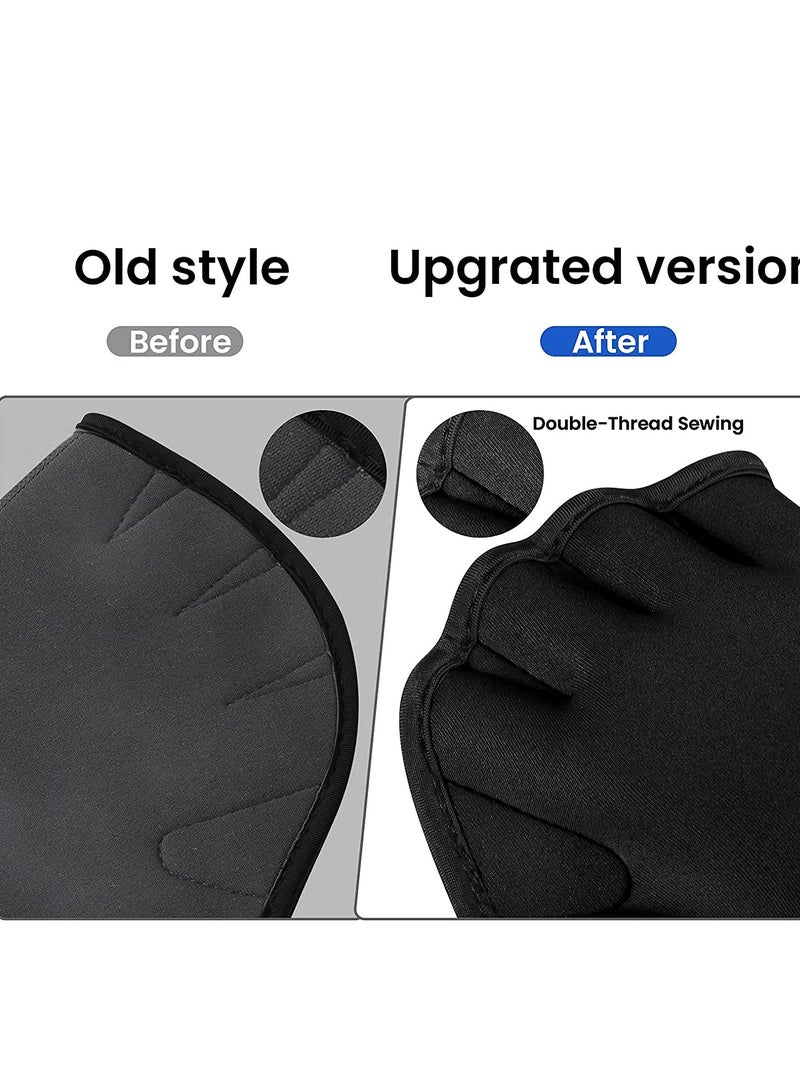 SYOSI KASTWAVE Aquatic Gloves for Helping Upper Body Resistance, Webbed Swim Gloves with Wrist Strap, Well Stitching, No Fading, Sizes for Men Women Adult Children Aquatic Fitness Water Resistance Training - Image 2