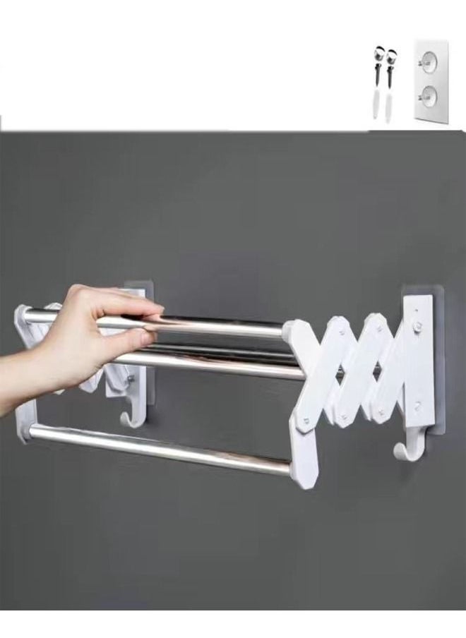 Bathroom Hardware Towel Rack Foldable Rod Hanger