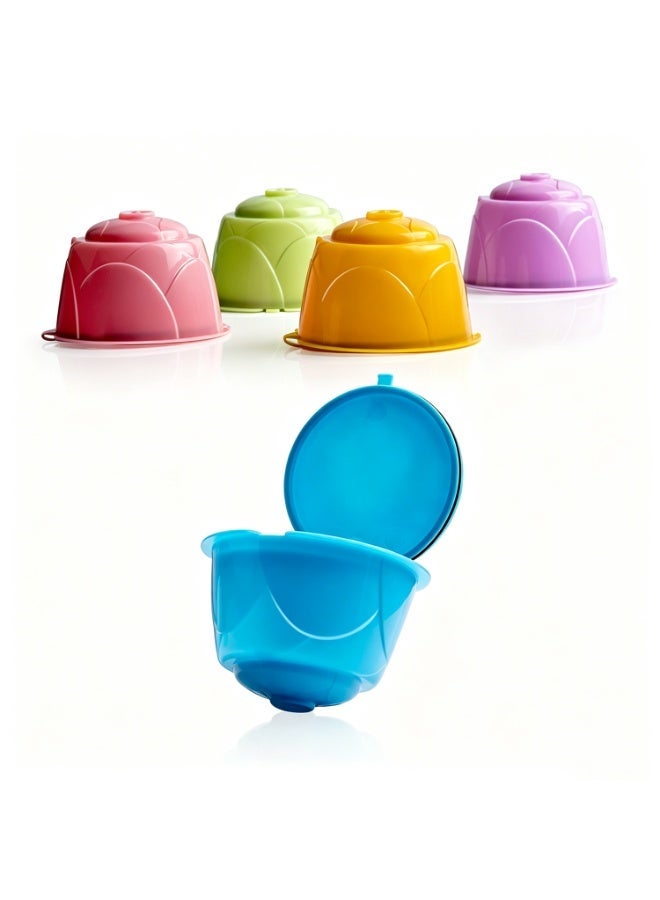 6pcs-Coffee Machine Series Refillable Pp Coffee Capsule Filter Set Multicolour -3.9*5.2cm,Reusable Coffee Capsule Filter Cup – Fill-Your-Own - Image 3