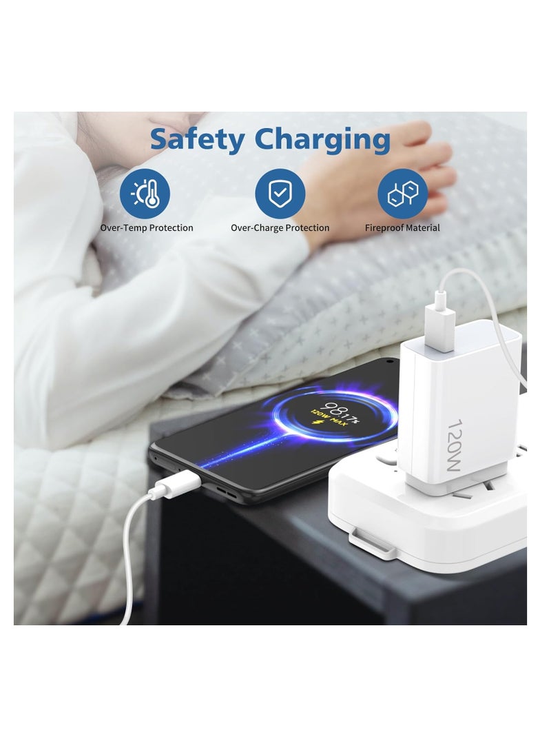 شاحن 120 وات Hypercharge UK محول قابس السفر لـ Xiaomi 14 13 12 13t 12t 12s Pro Lite Redmi Note K70 K60 K50 11 11s Plus Poco X6 X5 Black Shark 4 5 Pro - Image 3