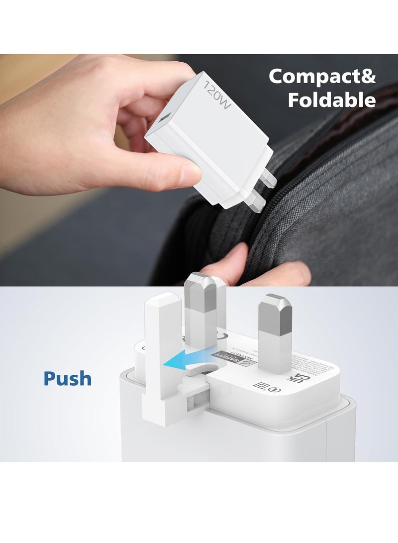 شاحن 120 وات Hypercharge UK محول قابس السفر لـ Xiaomi 14 13 12 13t 12t 12s Pro Lite Redmi Note K70 K60 K50 11 11s Plus Poco X6 X5 Black Shark 4 5 Pro - Image 5