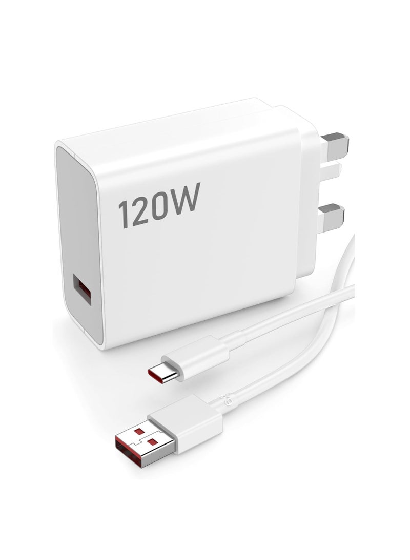 شاحن 120 وات Hypercharge UK محول قابس السفر لـ Xiaomi 14 13 12 13t 12t 12s Pro Lite Redmi Note K70 K60 K50 11 11s Plus Poco X6 X5 Black Shark 4 5 Pro - Image 1