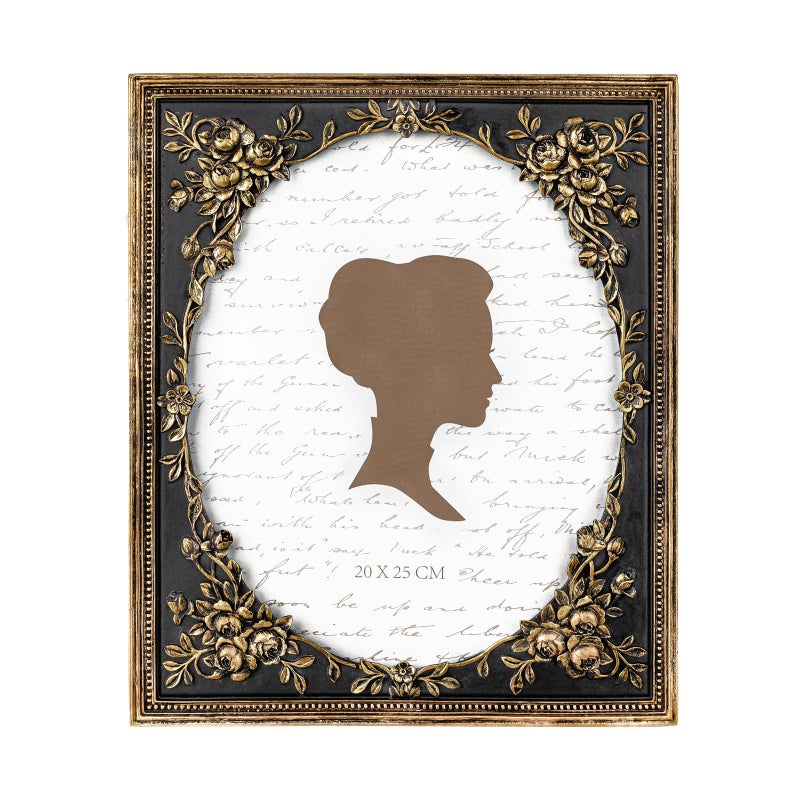 AELS 8x10 Inch Vintage Black Picture Frame Elegant Antique Photo Frames with Glass Front Photo Display Tabletop Wall Hanging Gift Ideas Gold and Black - Image 2