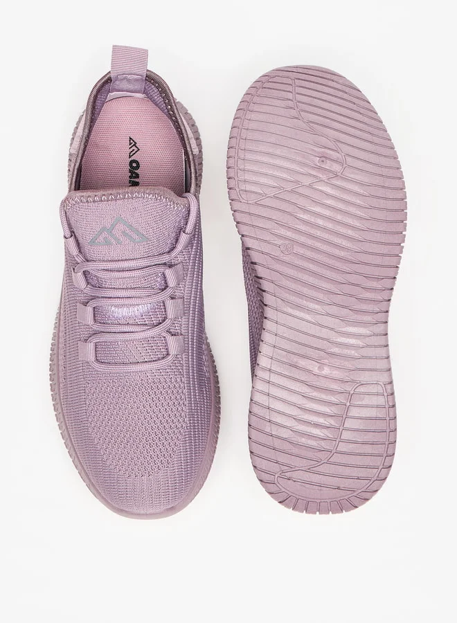 Oaklan by Shoexpress Mesh Textured Walking Shoes with Lace-Up Closure
