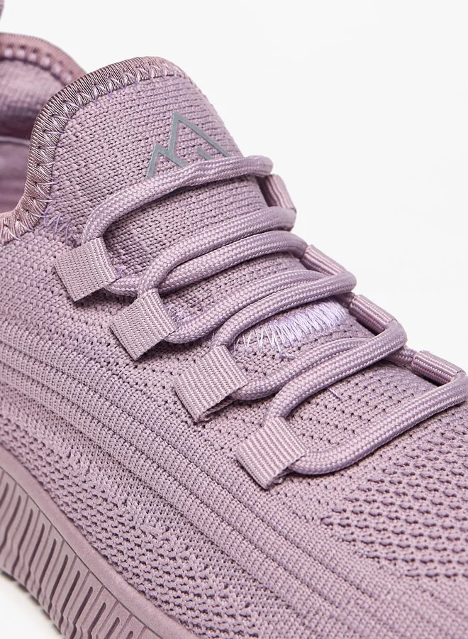 Oaklan by Shoexpress Mesh Textured Walking Shoes with Lace-Up Closure