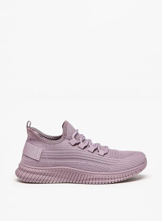 Oaklan by Shoexpress Mesh Textured Walking Shoes with Lace-Up Closure