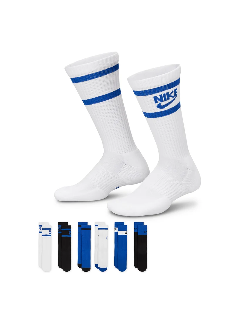 نايكي Youth 6 Pack Everyday Cushion Crew Socks