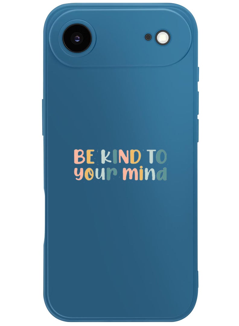 Theodor Protective Slim Fit Case Liquid Silicone Cover with Full Body Protection Anti-Scratch Shockproof Case For Apple iPhone 17 Air (Blue) Be kind - Image 1