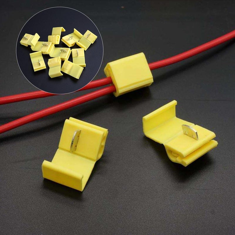 klarako 100pcs Quick Splice Terminals Crimp Connector Solderless Wire Connector Kit - Image 3